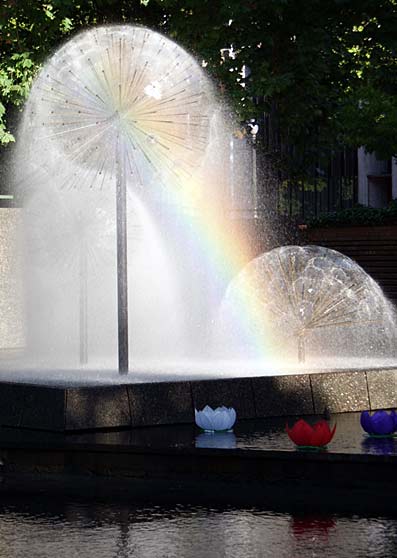 Ferrier Fountain with&nbsp;Rainbow