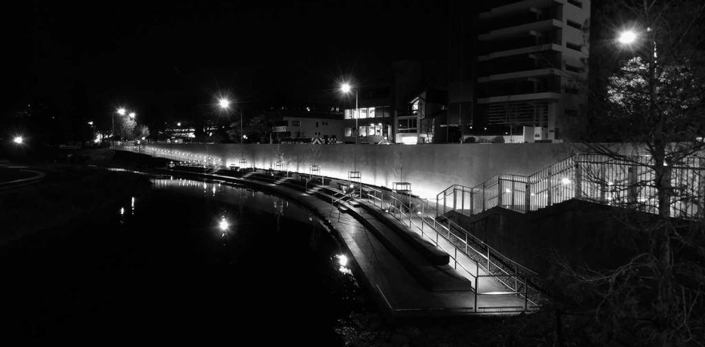 Earthquake Memorial at&nbsp;Night