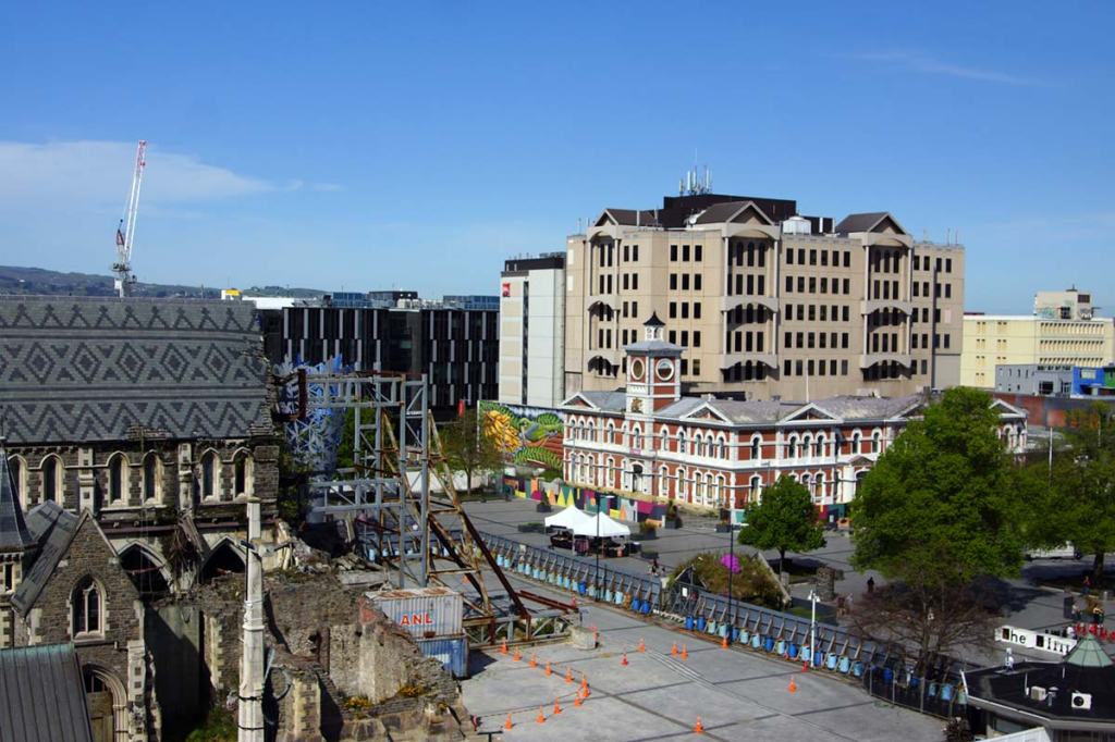 View of Cathedral Square from the central&nbsp;libary
