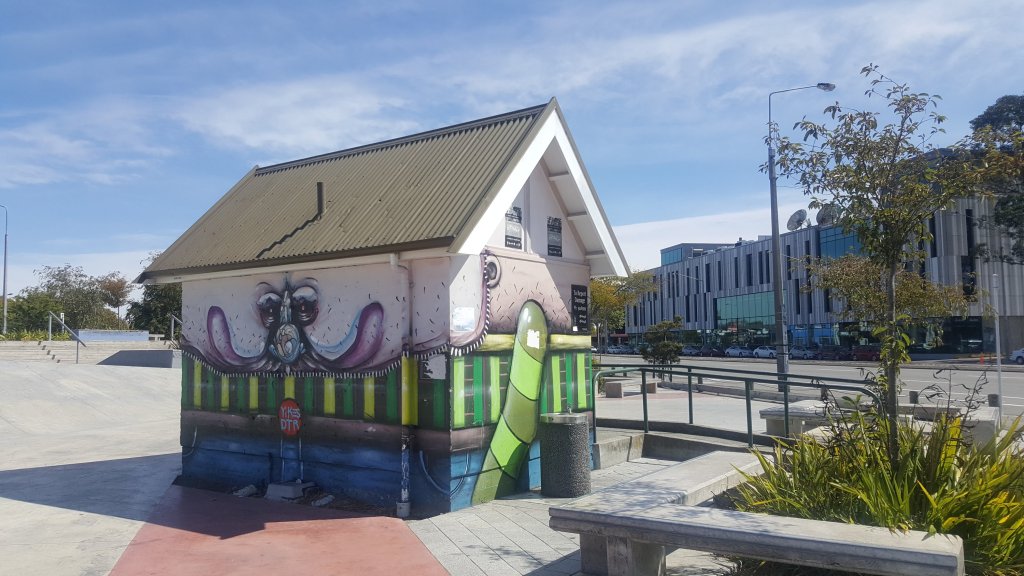 Toilet block at Washington Way Skate&nbsp;Park