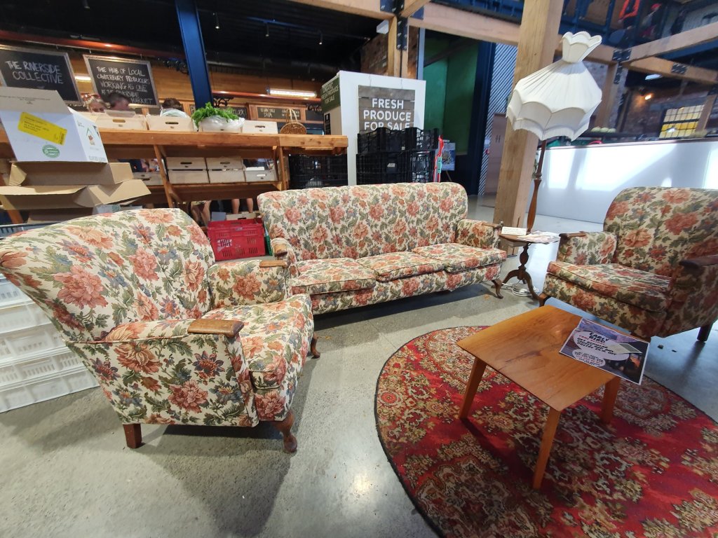 Comfy seating the Riverside&nbsp;Market