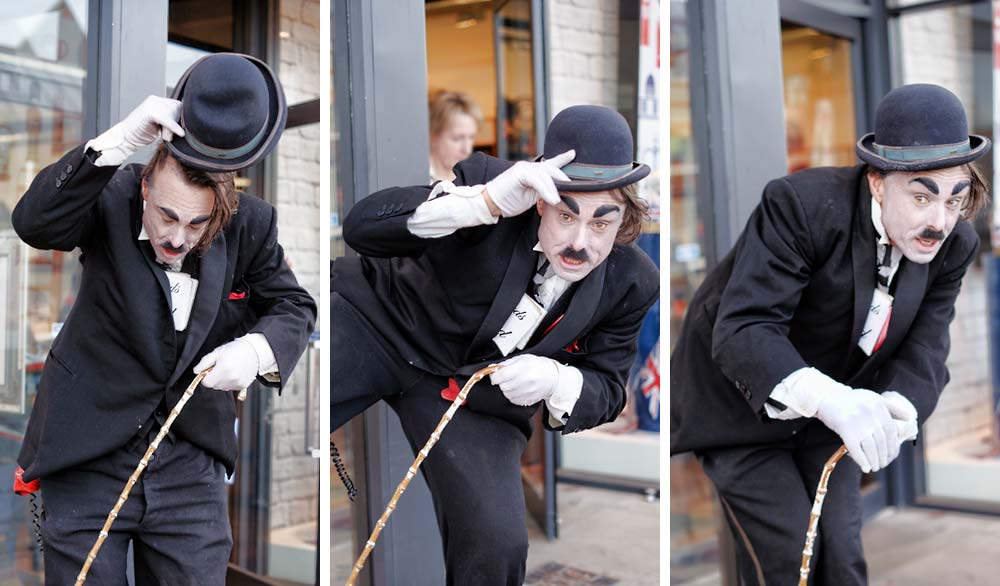 Charlie Chaplin Busker Christchurch