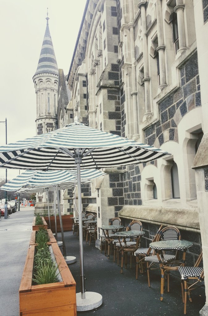 Chairs and tables outside the Lumière&nbsp;Cinema
