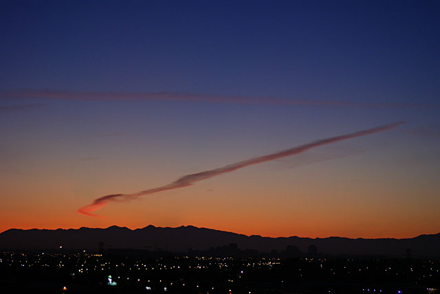 Jet Vapour Trail in the&nbsp;Sunset