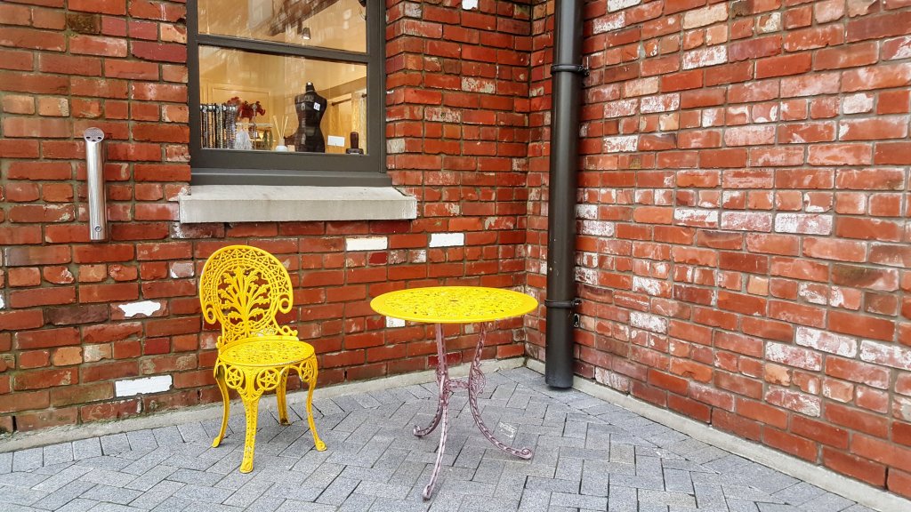 Yellow chair at The&nbsp;Tannery