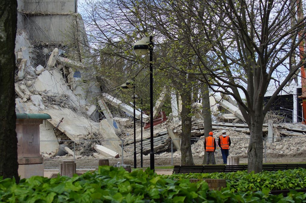 Copthorne Hotel ‘pancakes’ during&nbsp;demolition