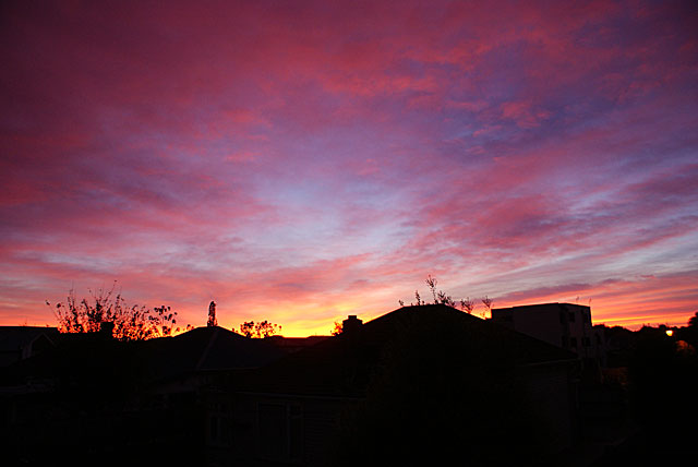 Sunrise this morning