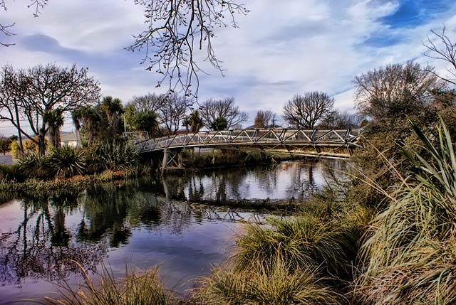 Twisted Foot Bridge Over the Avon&nbsp;River