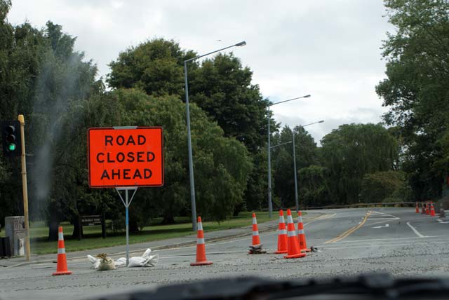 Road closed ahead