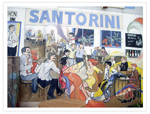 Santorini Greek Restaurant&nbsp;Mural