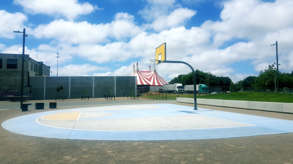 Half basketball court in Rauora&nbsp;Park