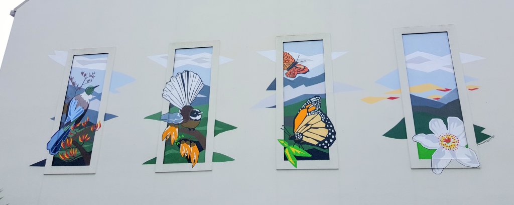 Nature street art on Cambridge&nbsp;Terrace