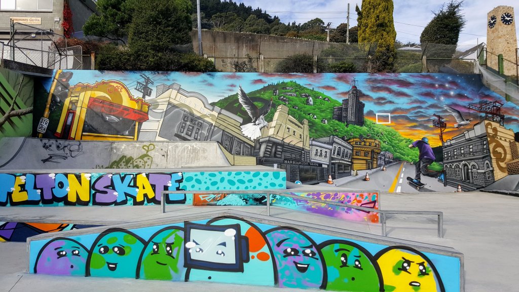 Mural at the Lyttelton Skate&nbsp;Park