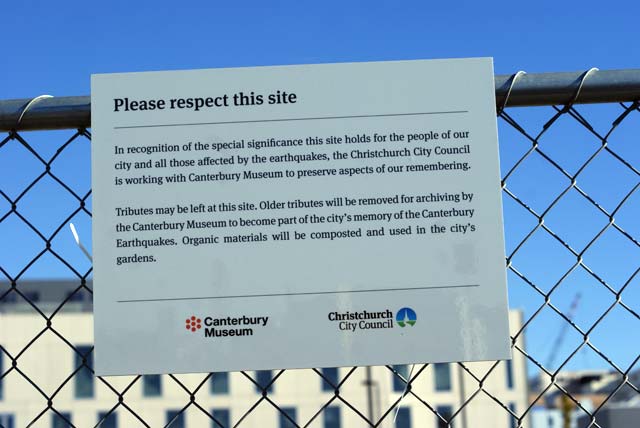 CTV Cordon Fence Tributes on Madras&nbsp;Street