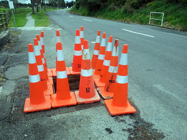 Traffic Cones Bridle Path&nbsp;Road