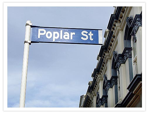 Poplar Street Sign