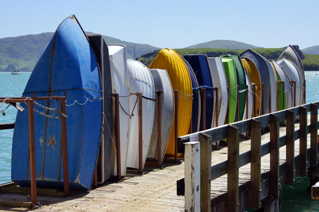 Dinghies at Purau Bay&nbsp;Moorings