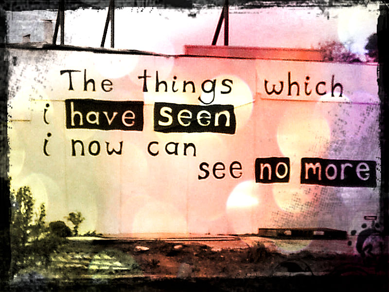 The Things Which I have&nbsp;Seen….