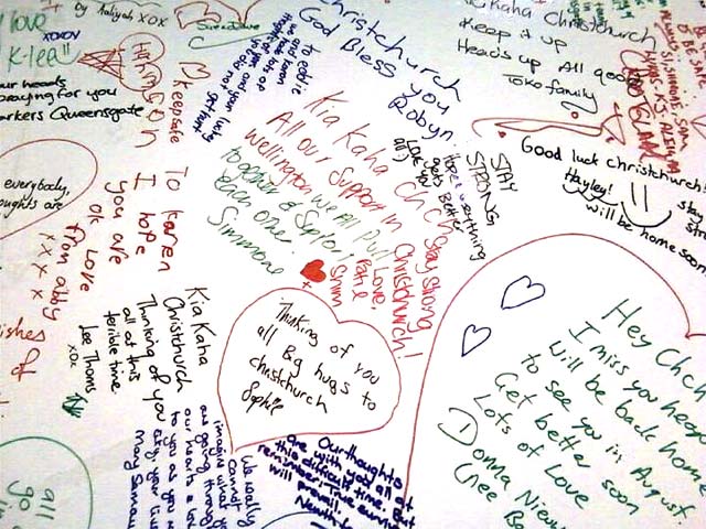 Messages for Christchurch, Westfield Mall&nbsp;Riccarton