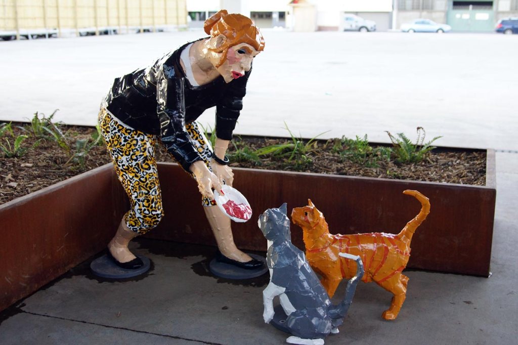 Cat Lady Statue at Kahikatea&nbsp;Common