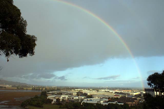 Rainbow over Christchurch this&nbsp;morning