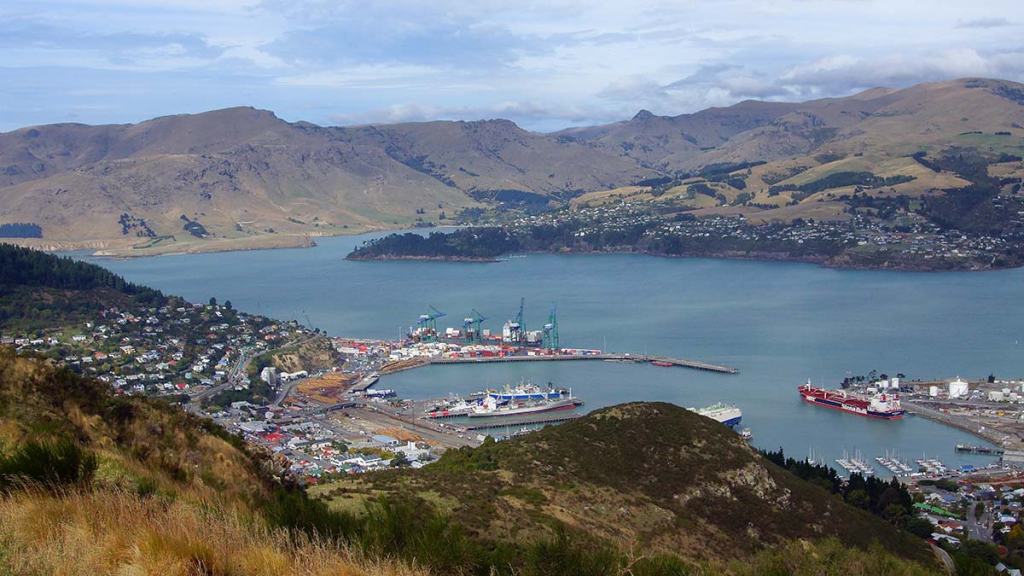View of Lyttelton from the top of the Bridle&nbsp;Path