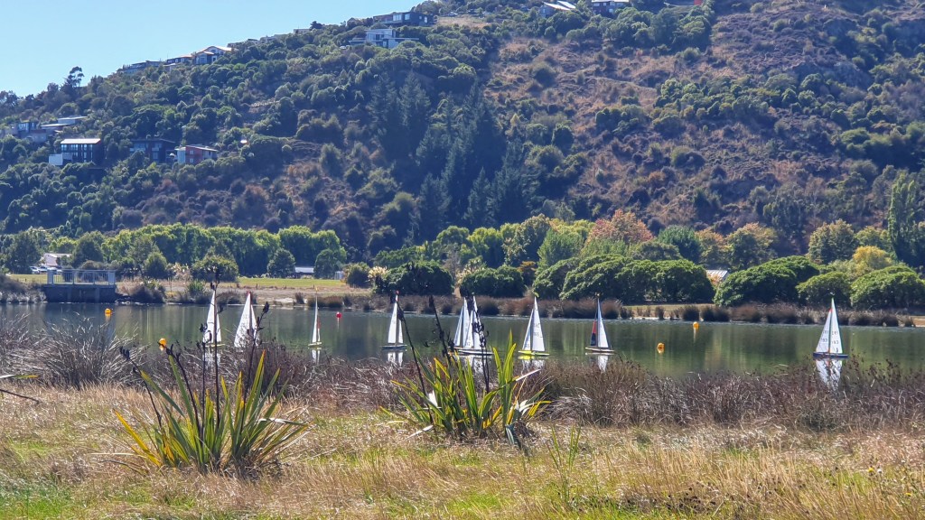 Model yachts sailing in Ferrymead&nbsp;Park