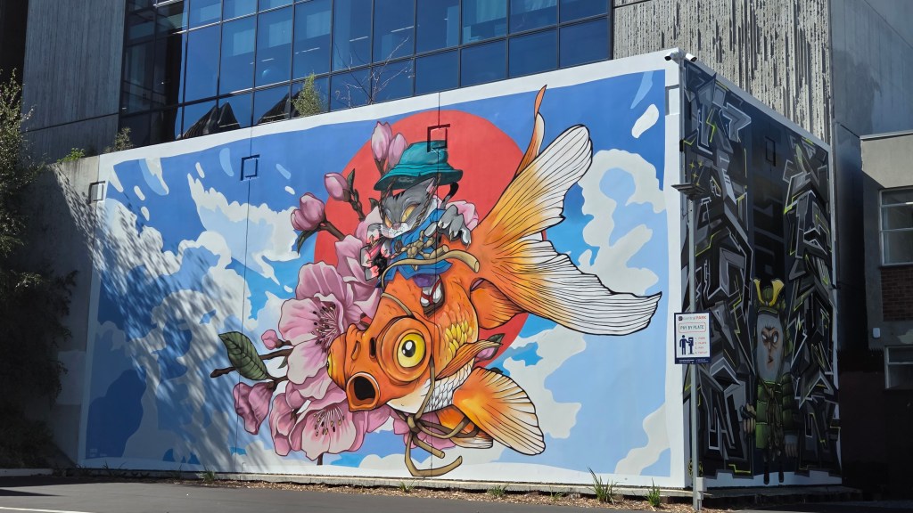 Cat and Goldfish&nbsp;Mural