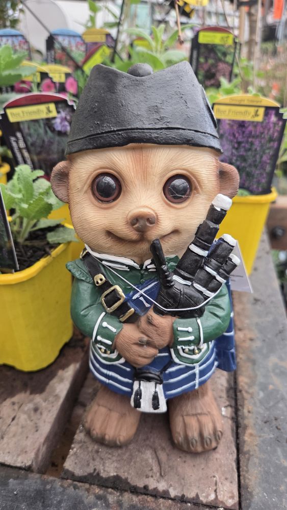 Meerkat bagpiper figurine